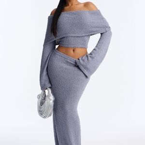 Fashion Nova Gray Skirt Set